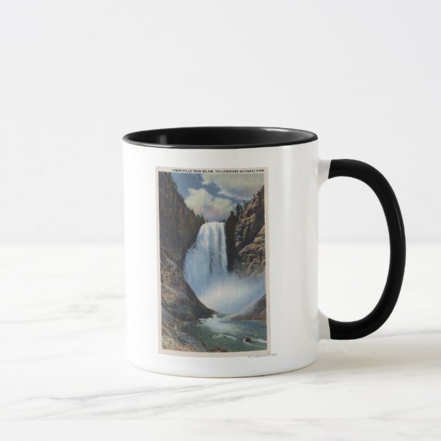 Caneca Yellowstone, WYLower cai abaixo da vista (Direita)
