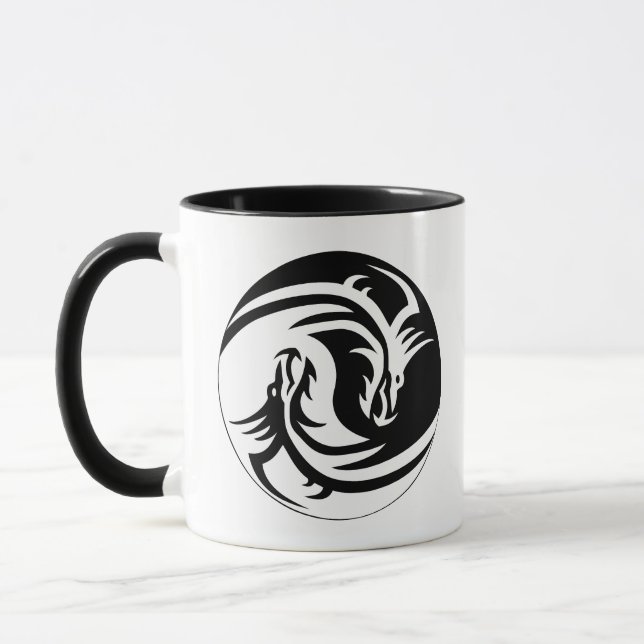 Caneca Yin e Yang Dragon Head (Esquerda)