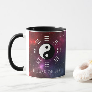 Caneca Yin Yang com Símbolos Bagua Trigram I-Ching