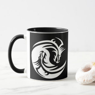 Caneca yin yang dragons café