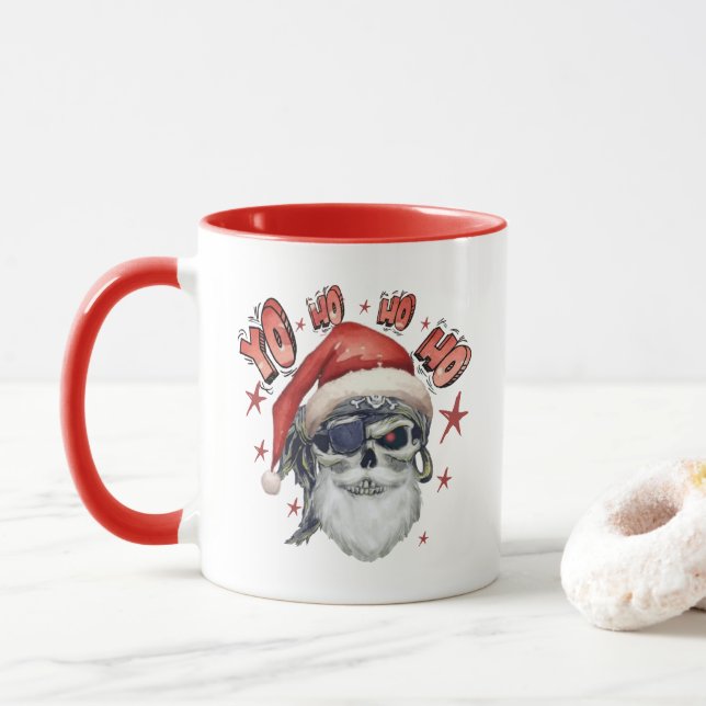 Caneca Yo Ho Yo Ho vida pirata en Navidad (Com Donut)