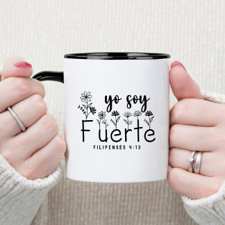 Caneca Yo Soy Fuerte Christian Coffee Mug