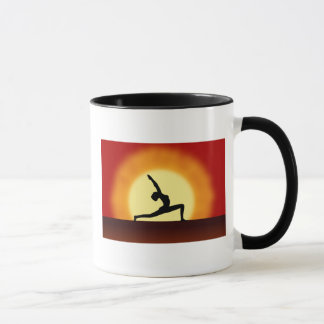 Caneca Yoga Pose Silhouette Sunrise Tea ou Coffee Mug