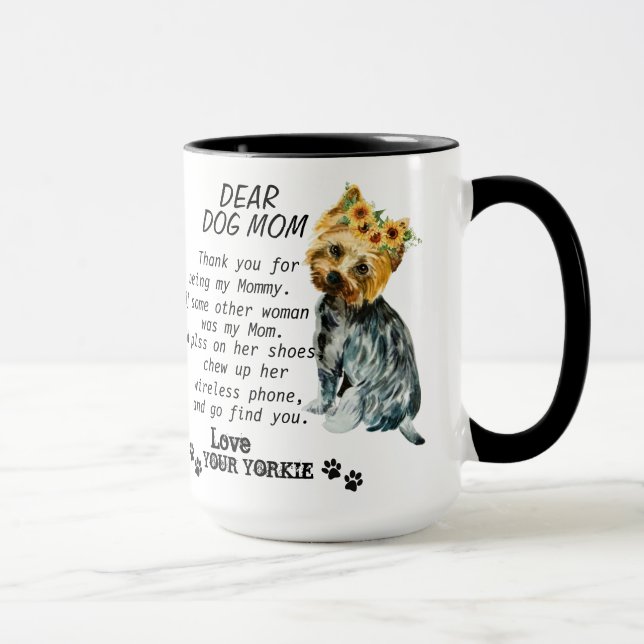Caneca Yorkie Mãe Melhor Cota (Direita)