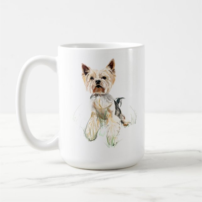 Caneca Yorkie – Yorkshire Terrier, Caneca de Café  (Esquerda)