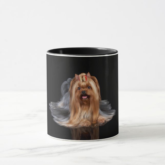 Caneca Yorkshire terrier no preto (Centro)