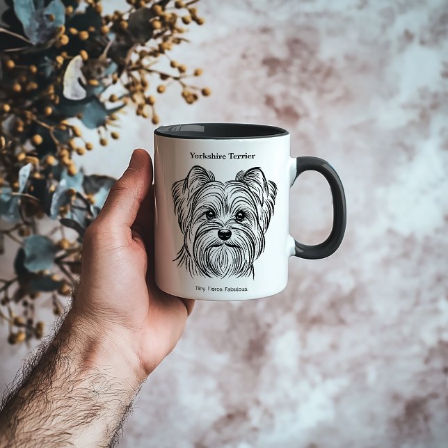 Caneca Yorkshire Terrier Portrait (Criador carregado)