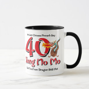 Caneca Yung nenhum aniversário de 40 anos do Mo