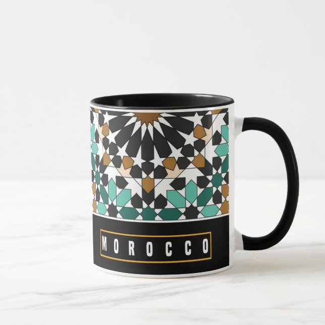 Caneca Z10-Morocco-themed souvenir mug with a geometric d (Direita)