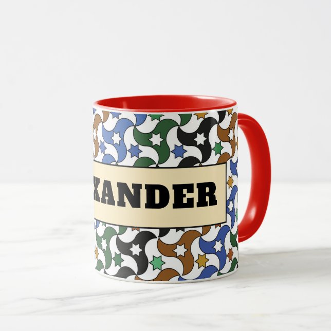 Caneca Z12-Alexander Brooks Mug – Custom Geometric Design (Frente Esquerda)