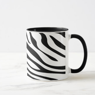 Caneca Zebbra listra preto e branco