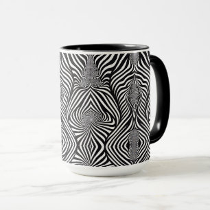 Caneca Zebra Abstrato B&W Sherpa Blanket