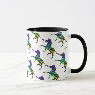 Caneca Zebra Black e Rainbow Silhouette