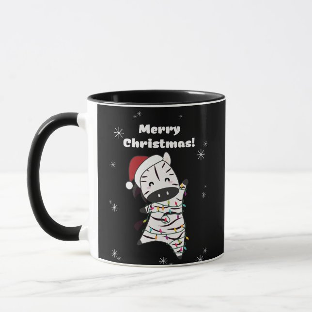 Caneca Zebra Christmas Zebras (Esquerda)