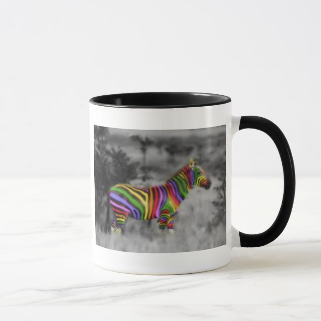 Caneca Zebra do arco-íris (Direita)