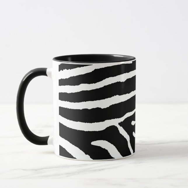 Caneca Zebra em preto e Dourado (Esquerda)