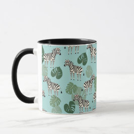 Caneca Zebra Monstera Pattern