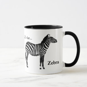 Caneca Zebra - Preto e Branco