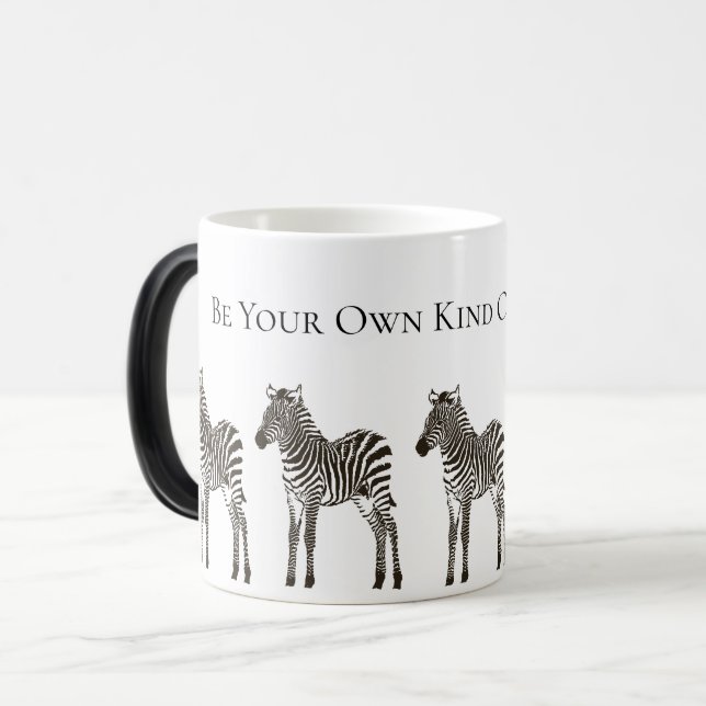 Caneca Zebras Brancas Chic Black (Frente Esquerda)