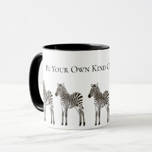 Caneca Zebras Brancas Chic Black