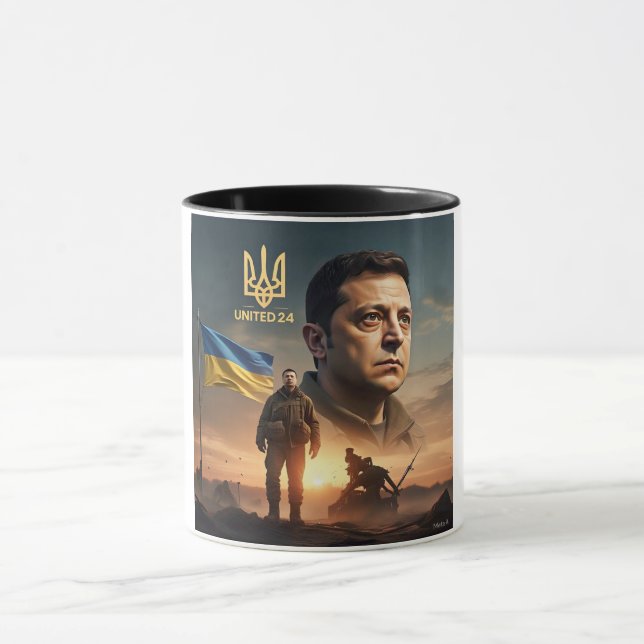 Caneca Zelenskyy Presidente Ucraniano Coffee Mug (Centro)