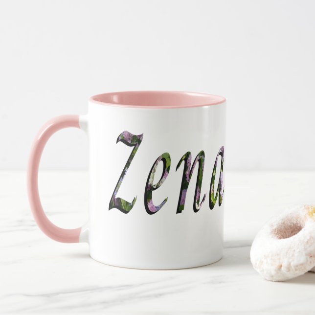 Caneca Zena, Nome, Logotipo, (Com Donut)