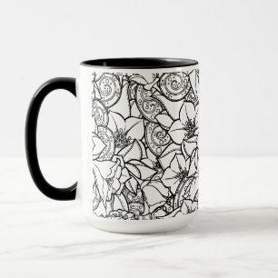 Caneca Zendoodle florido