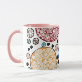 Caneca Zentangle circles pattern