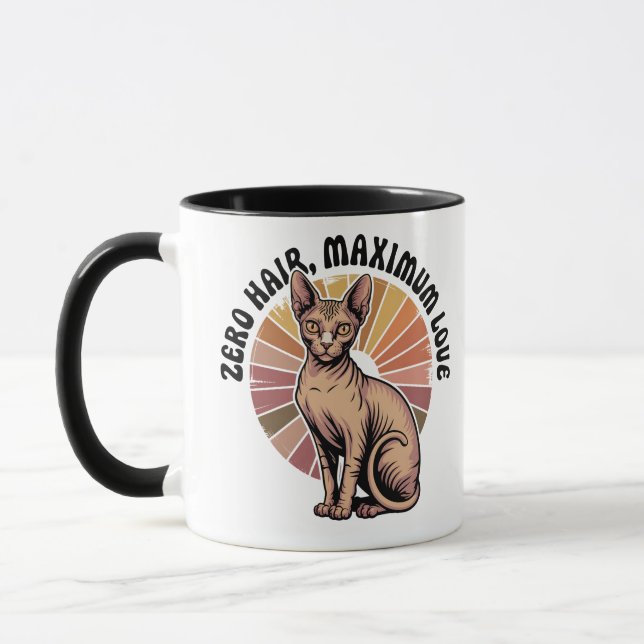 Caneca Zero Hair Maximum Love Sphynx Art (Esquerda)