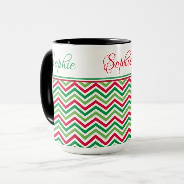 Caneca Zig Zags Mug Natal (Frente Esquerda)