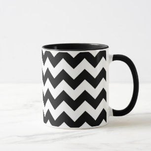 Caneca Ziguezague preto e branco