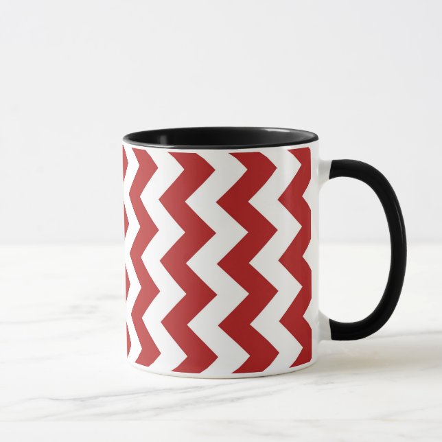 Caneca Zigzag vermelho e branco (Direita)
