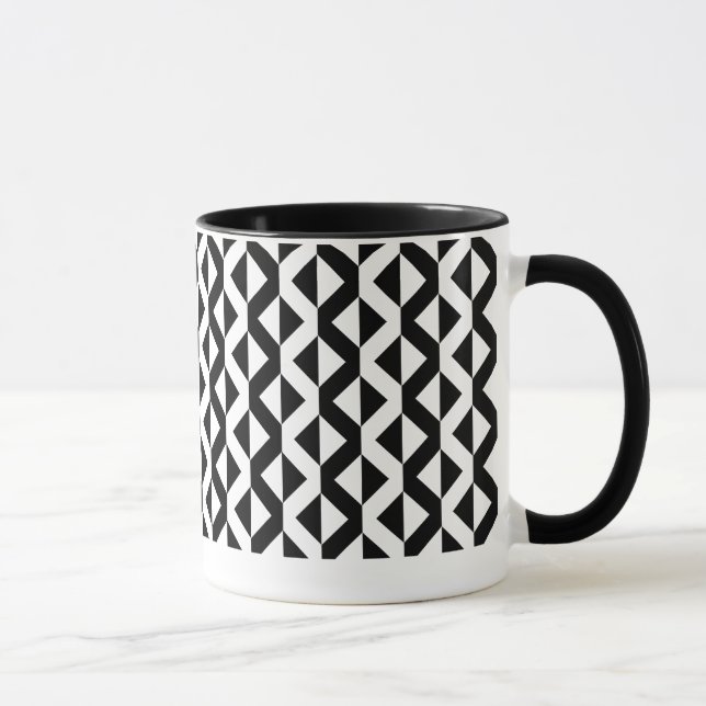 Caneca ZigZags Alternativos - Preto e Branco (Direita)