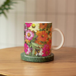 Caneca Zinnia Flower Garden Floral