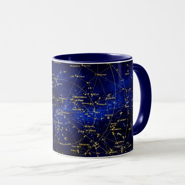 Caneca Zodiac Constellations Galaxy (Frente Esquerda)