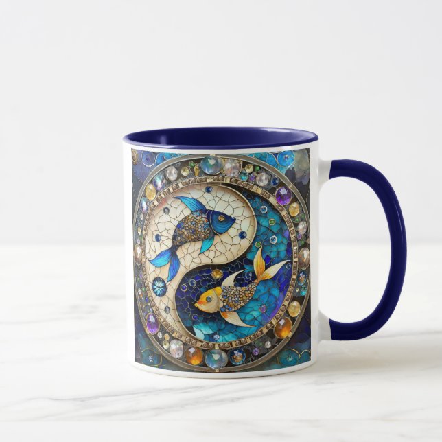 Caneca Zodiac - Peixes Fish Yin e Yang (Direita)
