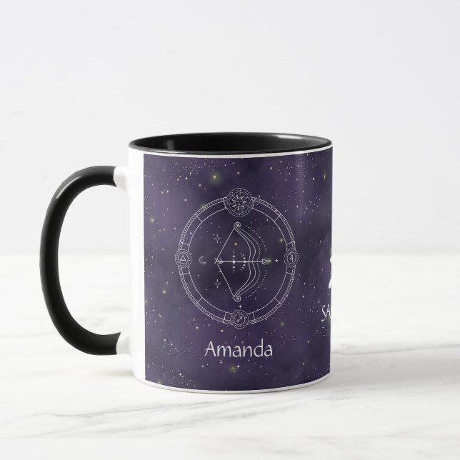 Caneca Zodiac Sagittarius Cama Personalizável (Esquerda)