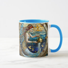 Caneca Zodíaco - Aquário A Sereia Da Água