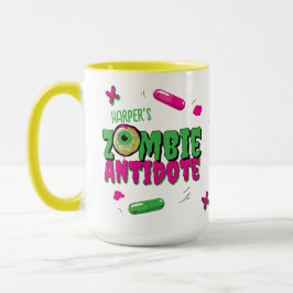 Caneca Zombie Antodote Engraçado Shhh.
