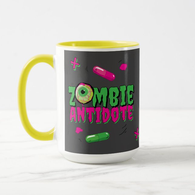 Caneca Zombie Divertido... Shhh. Zombie antes... (Esquerda)