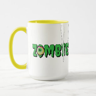 Caneca Zombie Halloween, Zombie, Engraçado e Divertido