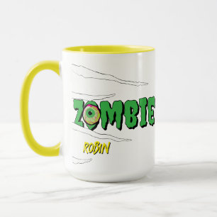 Caneca Zombie Halloween, Zombie, Engraçado e Divertido