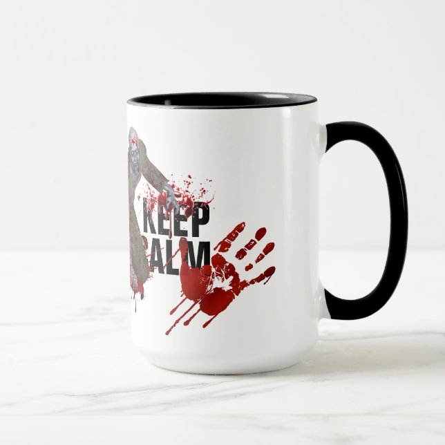 Caneca Zombie Mantém Calm Ringer Mug (Direita)