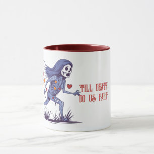 Caneca Zombie Spooky Cercado Com Corações