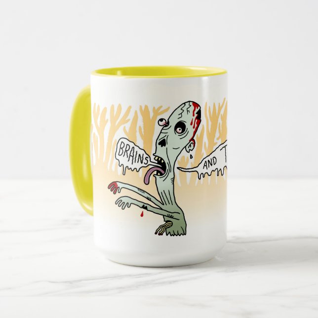 Caneca Zombie wants tea (Frente Esquerda)