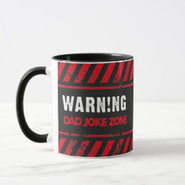 Caneca Zona de Piada do Pai de Precaução do Design de tex