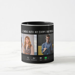 Caneca Zoom Personalizado Encontrando Engraçado Anivers