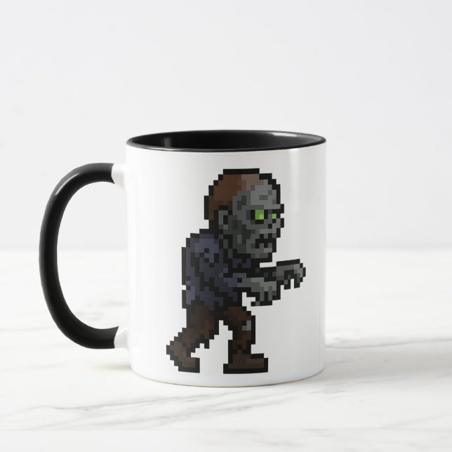 Caneca Zumbi Retro de 8-bits (Esquerda)