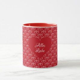 Caneca Zwei verbundene Herzen -