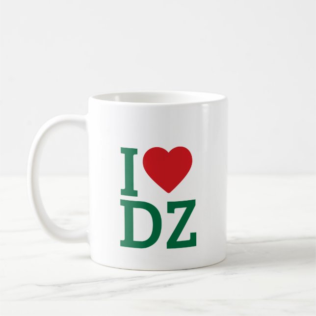 CanecaI ❤️ DZ Mug – Xícara de Café do Amor da Argé (Esquerda)